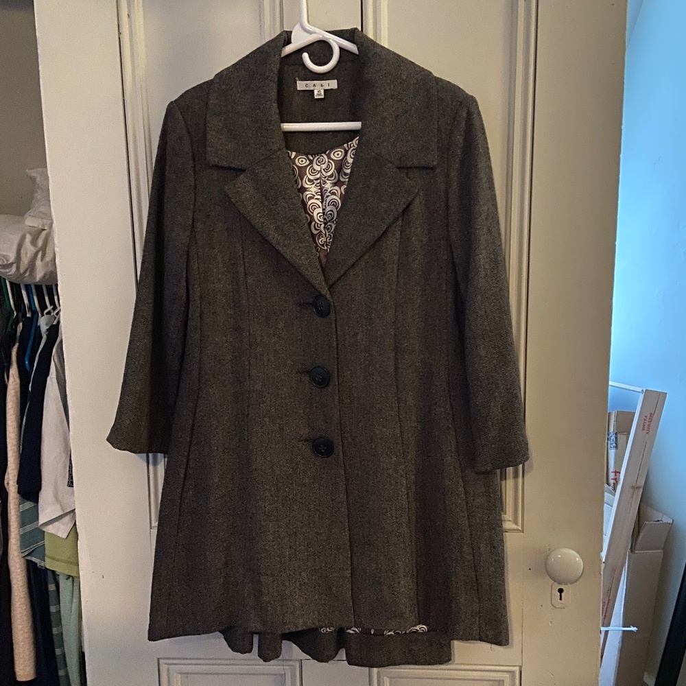 CAbi tweed swing coat sz 10